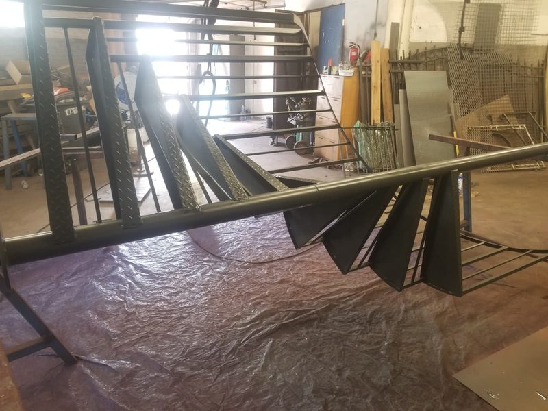 Metal fabrication process in the shop